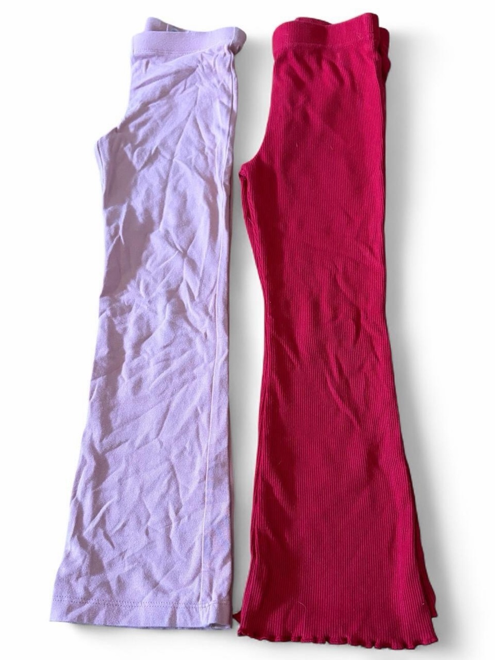 GaraNimals/Wonder Nation pink and red flare leggings bundle Sz 5T